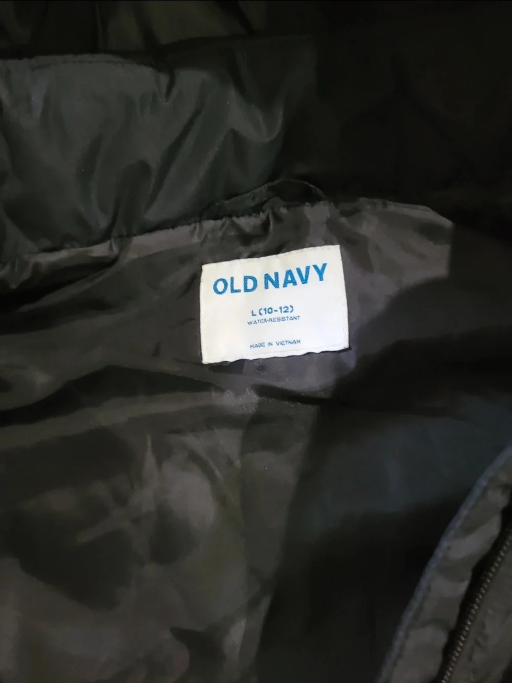 Old Navy Kids Black Hooded Puffer Vest